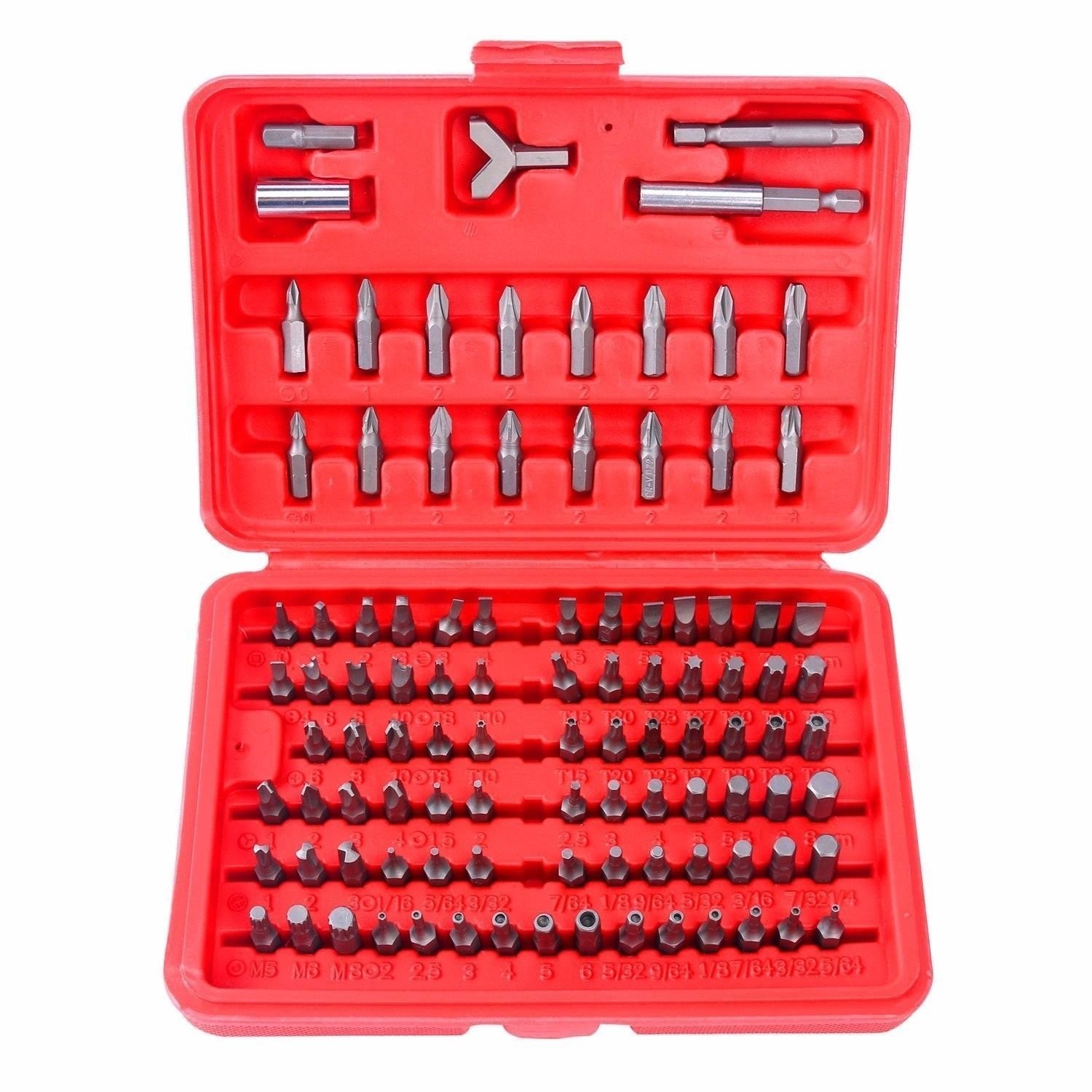 Vector Tools Security Bit Set, Chrome Vanadium Steel | 100-Piece Set One Size