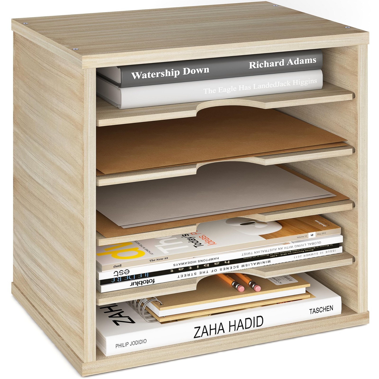Ballucci 5-Tier File Organizer for Desk, Mail Sorter, Office Desk Organizatio...
