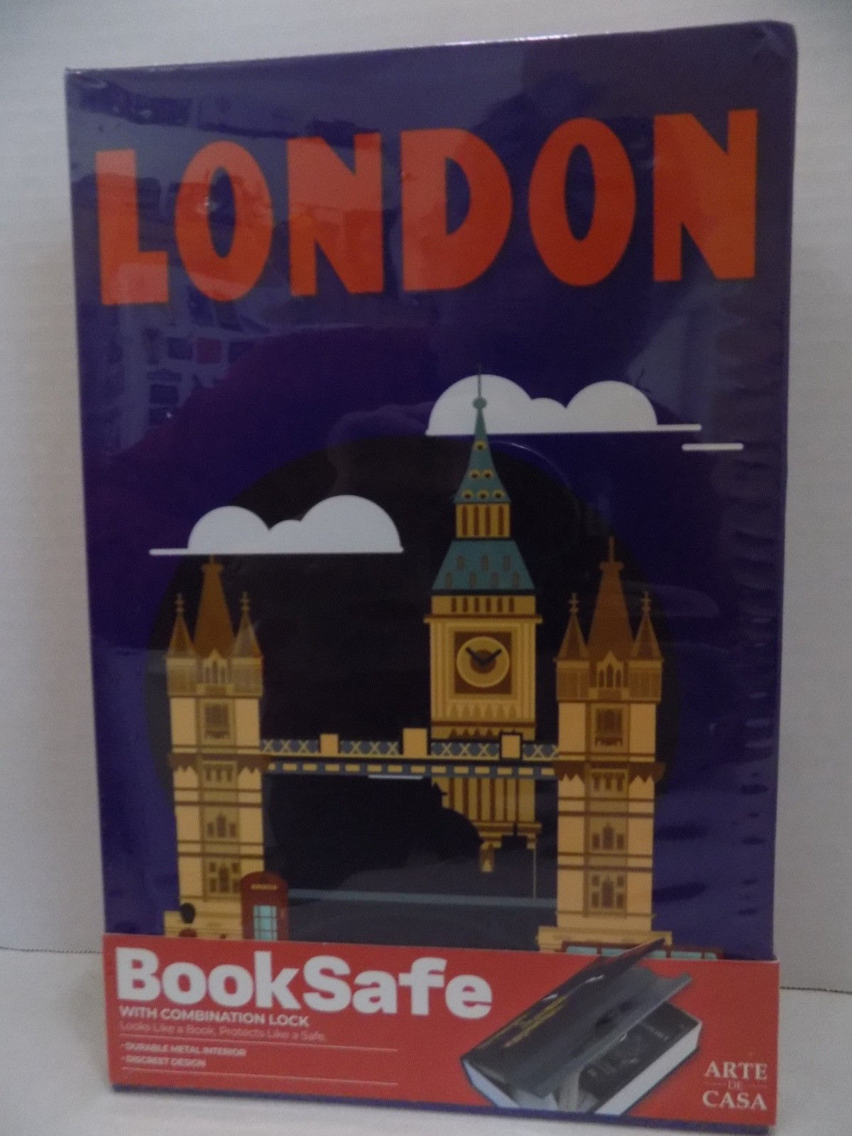 London Book Safe w/ Lock Metal 6" x 9.5" NOS Tower of London NOS SEALED