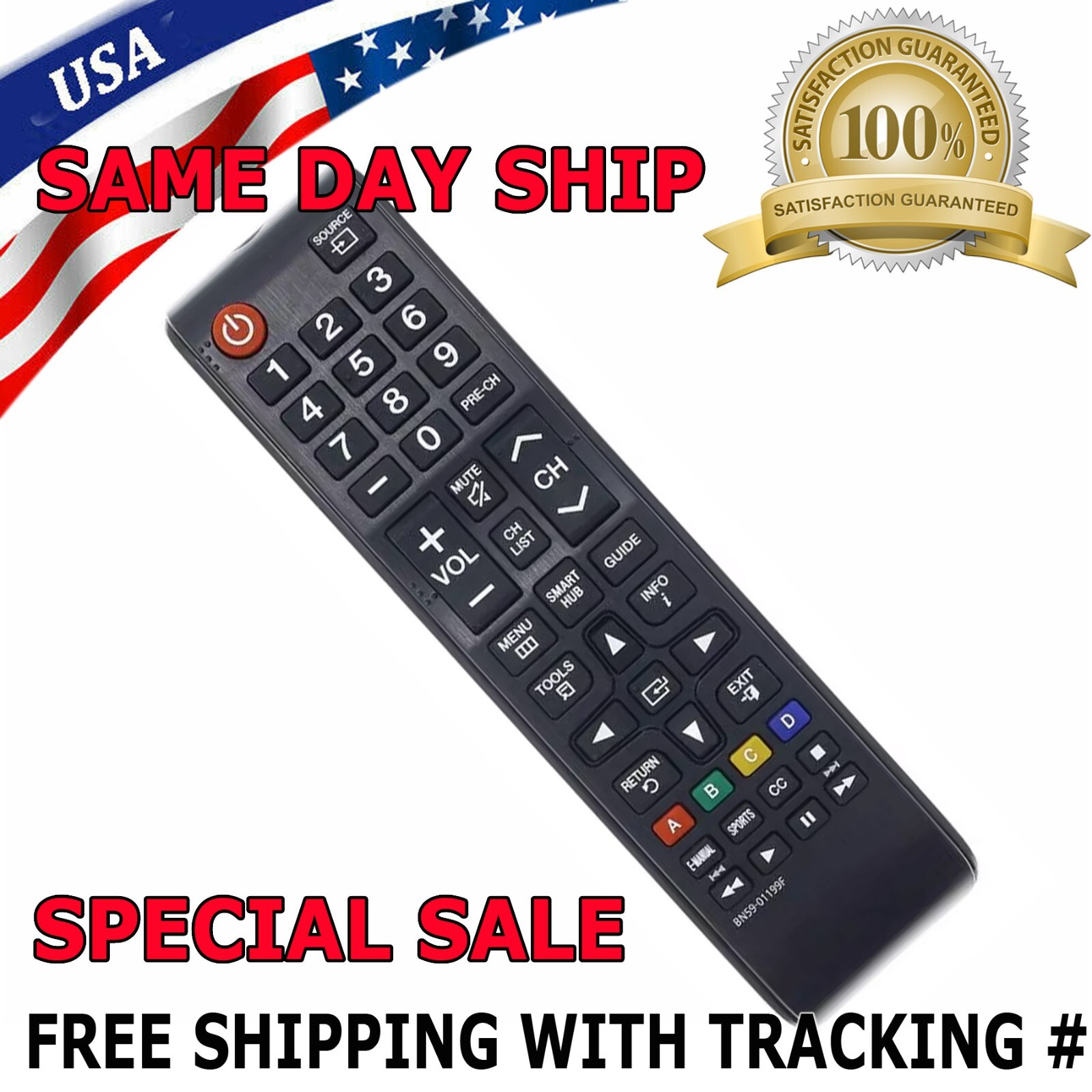 New Universal Remote Control for ALL Samsung LCD LED HDTV 3D Smart TVs