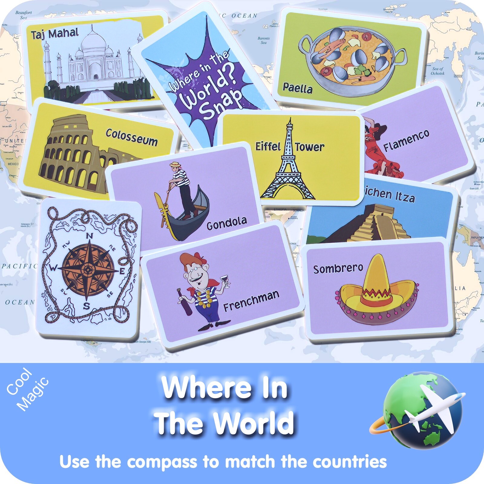 Where In The World Magic Packet Card Trick Self Working Children's Mentalism
