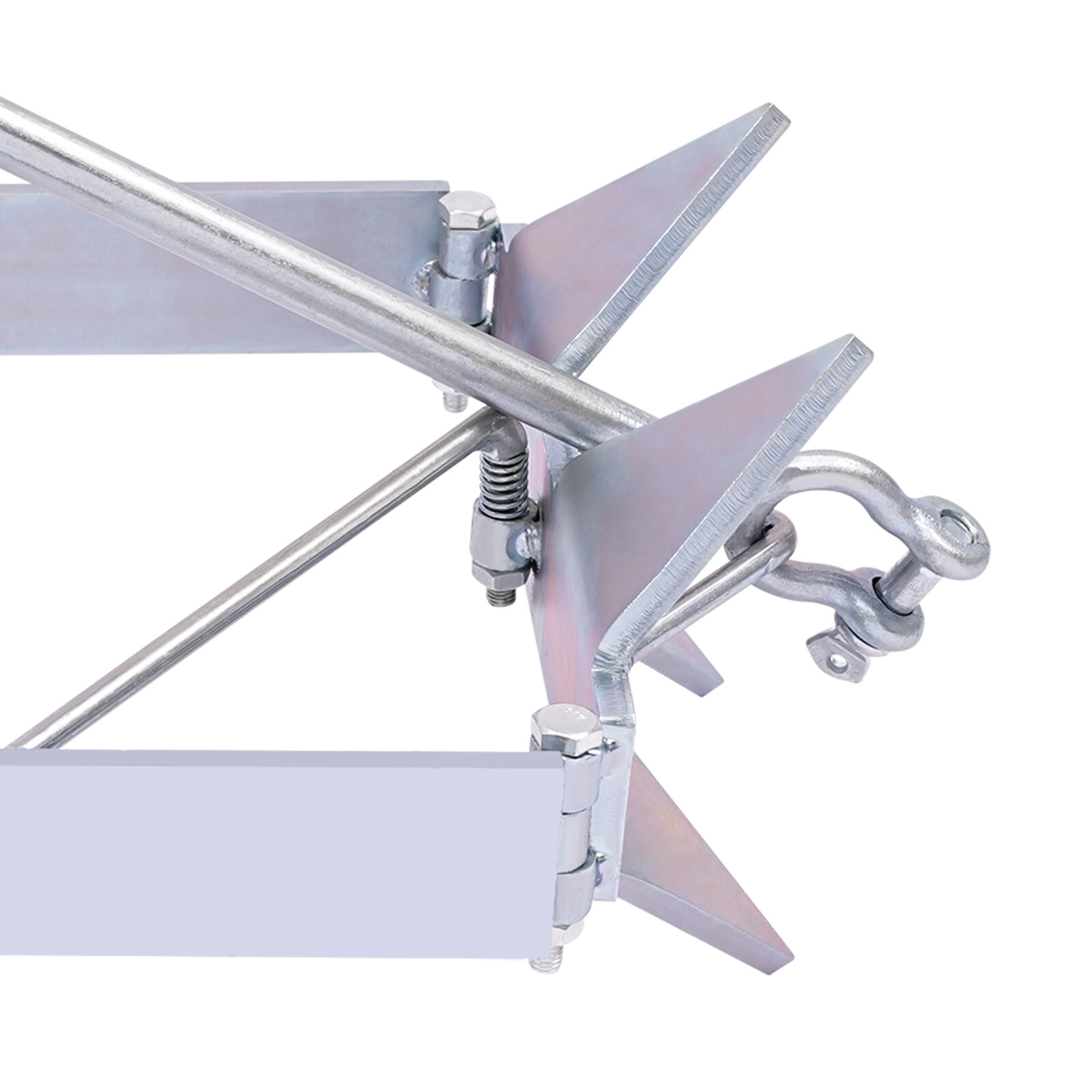 Boat Anchor Kit Sliding Cube Anchor 13lb Galvanized Steel For Boat Ship Foldable