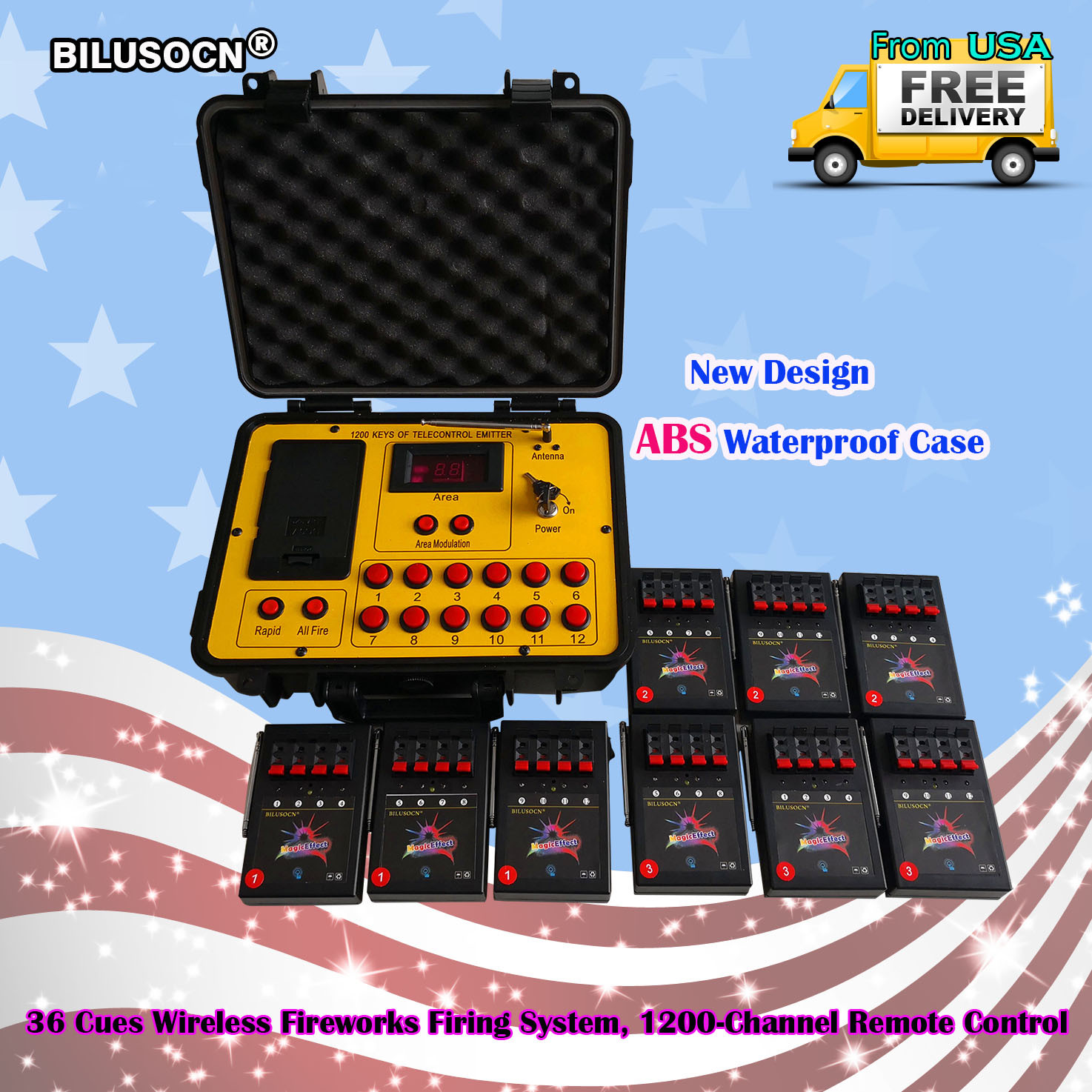 36 Cues Fireworks Firing System Wireless Remote Control Pyrotechnic Display Kit