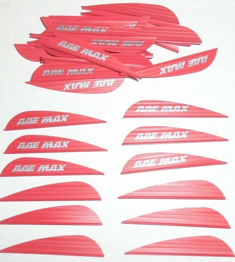 36- AAE Max Stealth 2.7" RED Vanes arizona archery equipment arrow fletching