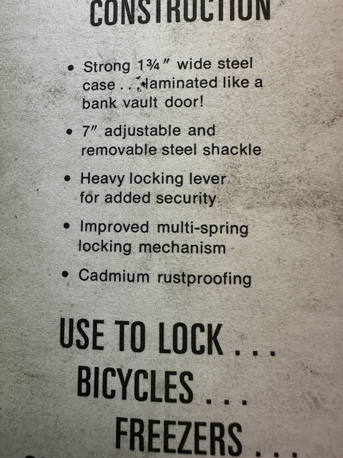 NOS MASTER LOCK 517 LAMINATED STEEL KEYED PADLOCK Adjustable Shackle USA