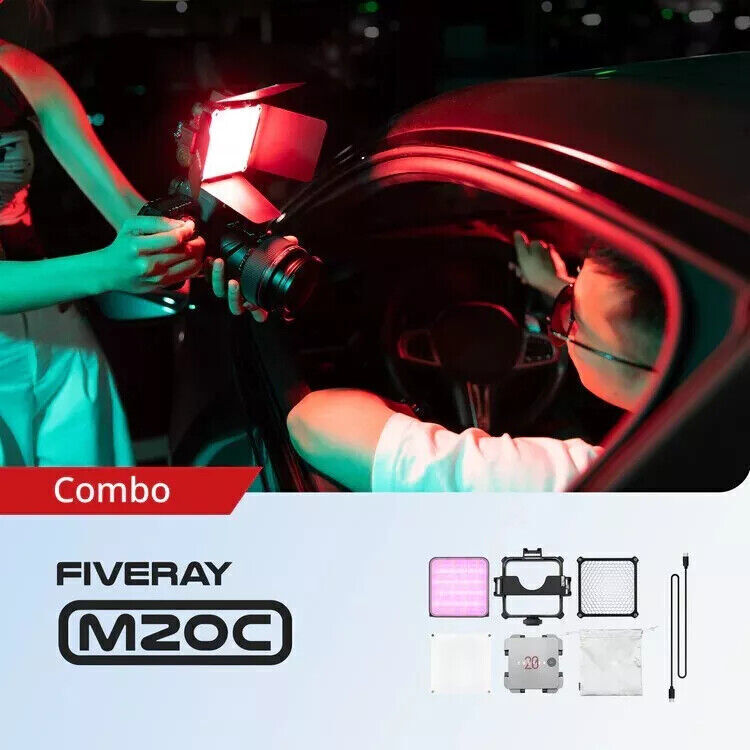 Zhiyun FIVERAY M20C Combo RGB LED Video Light On-camera APP Control 2500-10000K