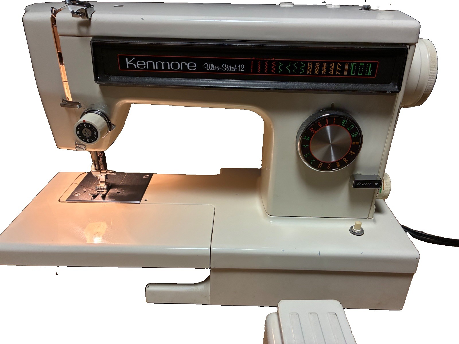 Preowned Kenmore Ultra Stitch 12 Sewing Machine Power Cord/Pedal Works