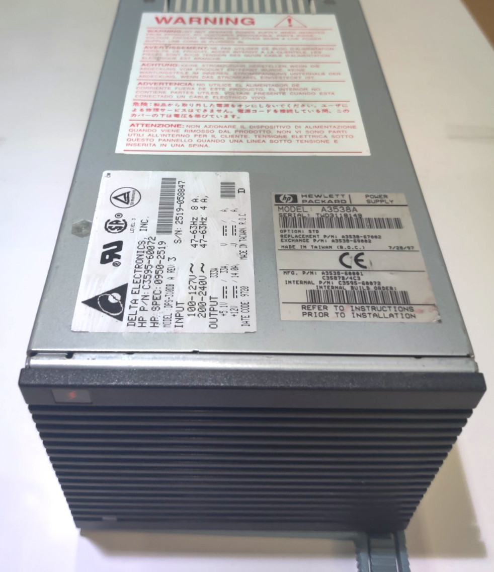 Hewlett Packard Delta Electronics Power Supply  C3595-60072, C3538A - USA SELLER