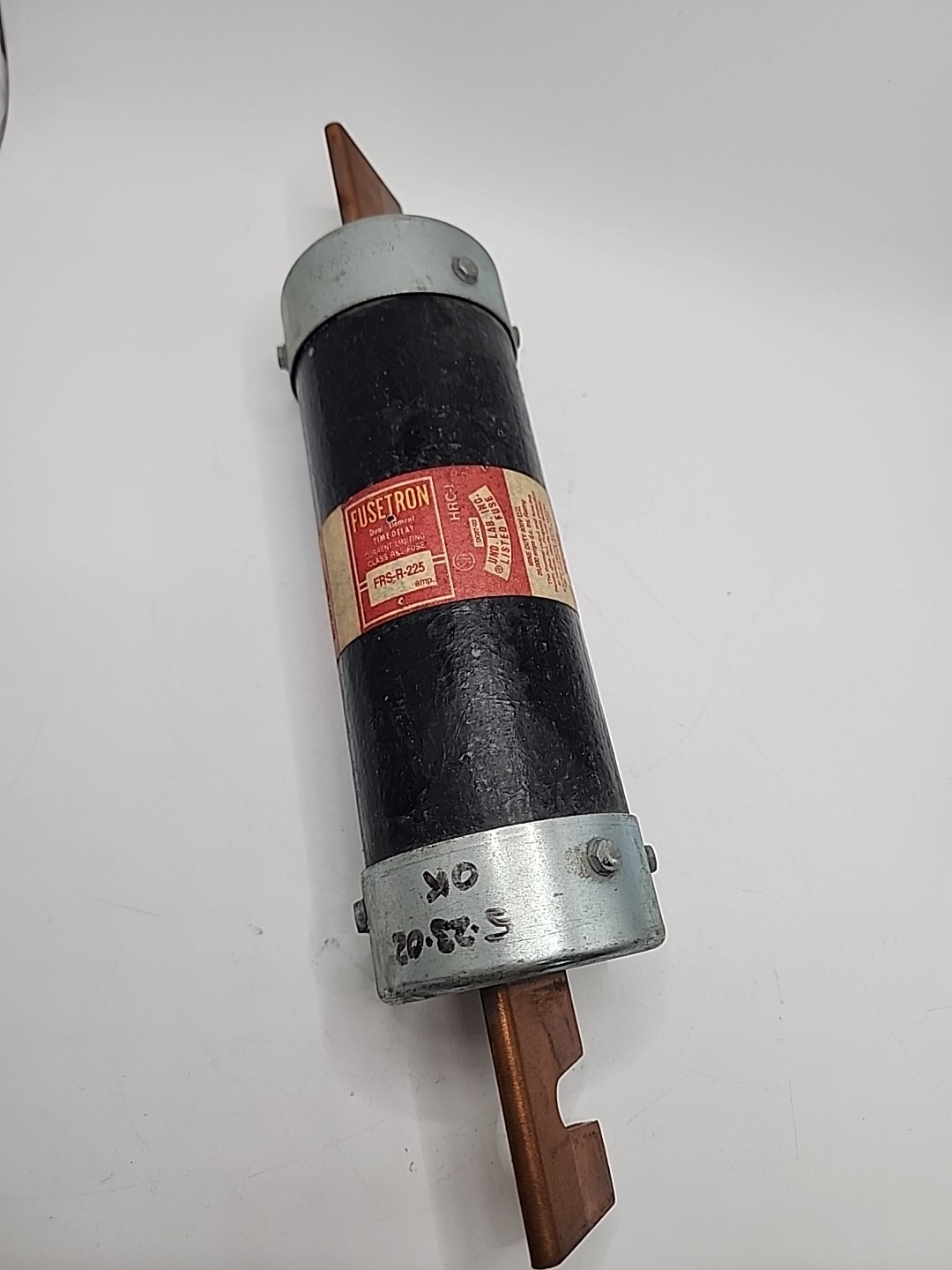FUSETRON FRS-R-225 DUAL ELEMENT TIME DELAY CLASS RK5 600V.
