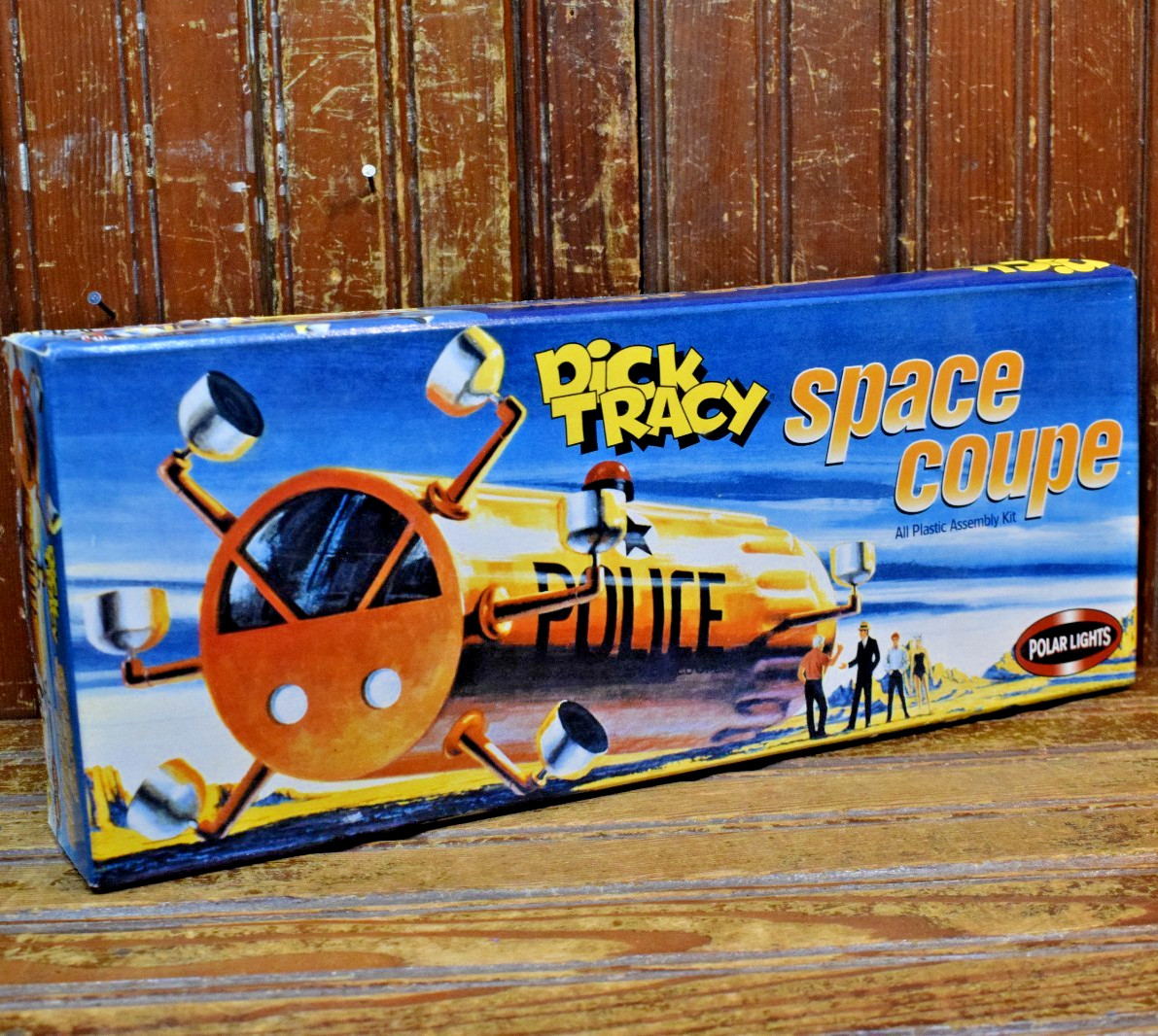 POLAR LIGHTS DICK TRACY SPACE COUPE MODEL KIT COMPLETE OPENED BOX INSTRUCTIONS