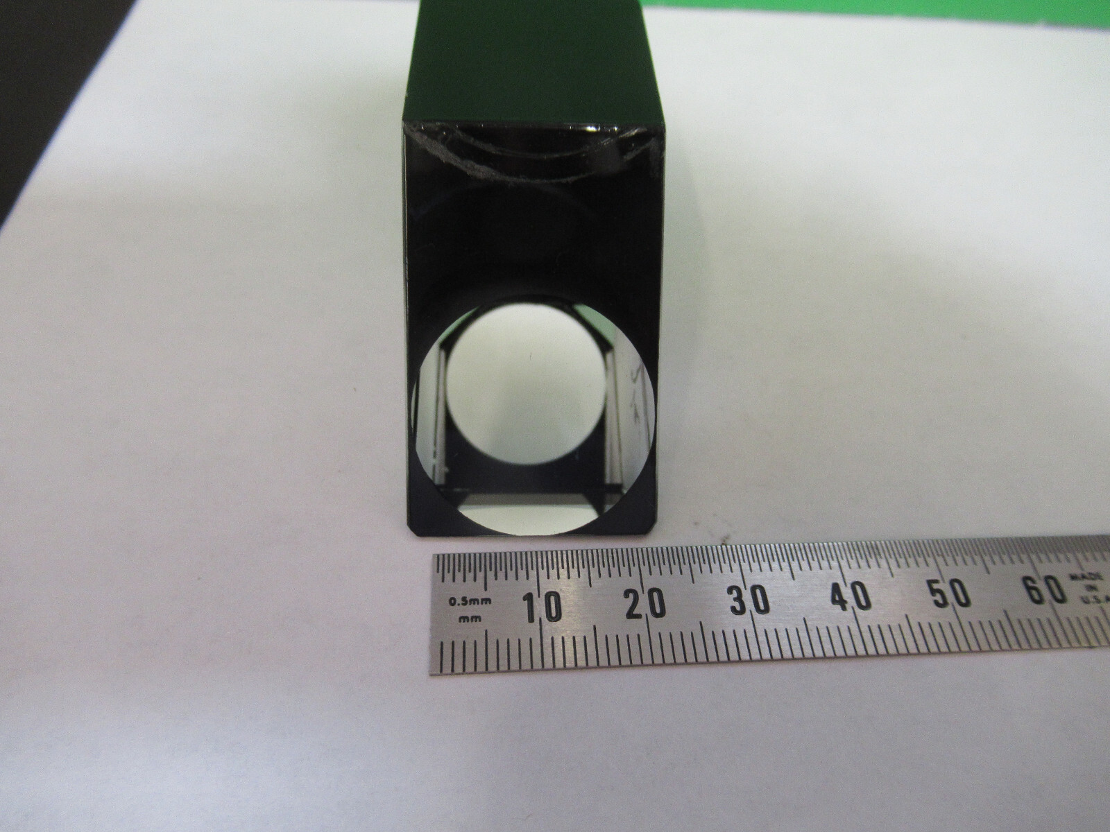 OPTICAL GLASS PRISM ZEISS GERMANY OPTICS MICROSCOPE PART AS PICTURED &A9-B-08