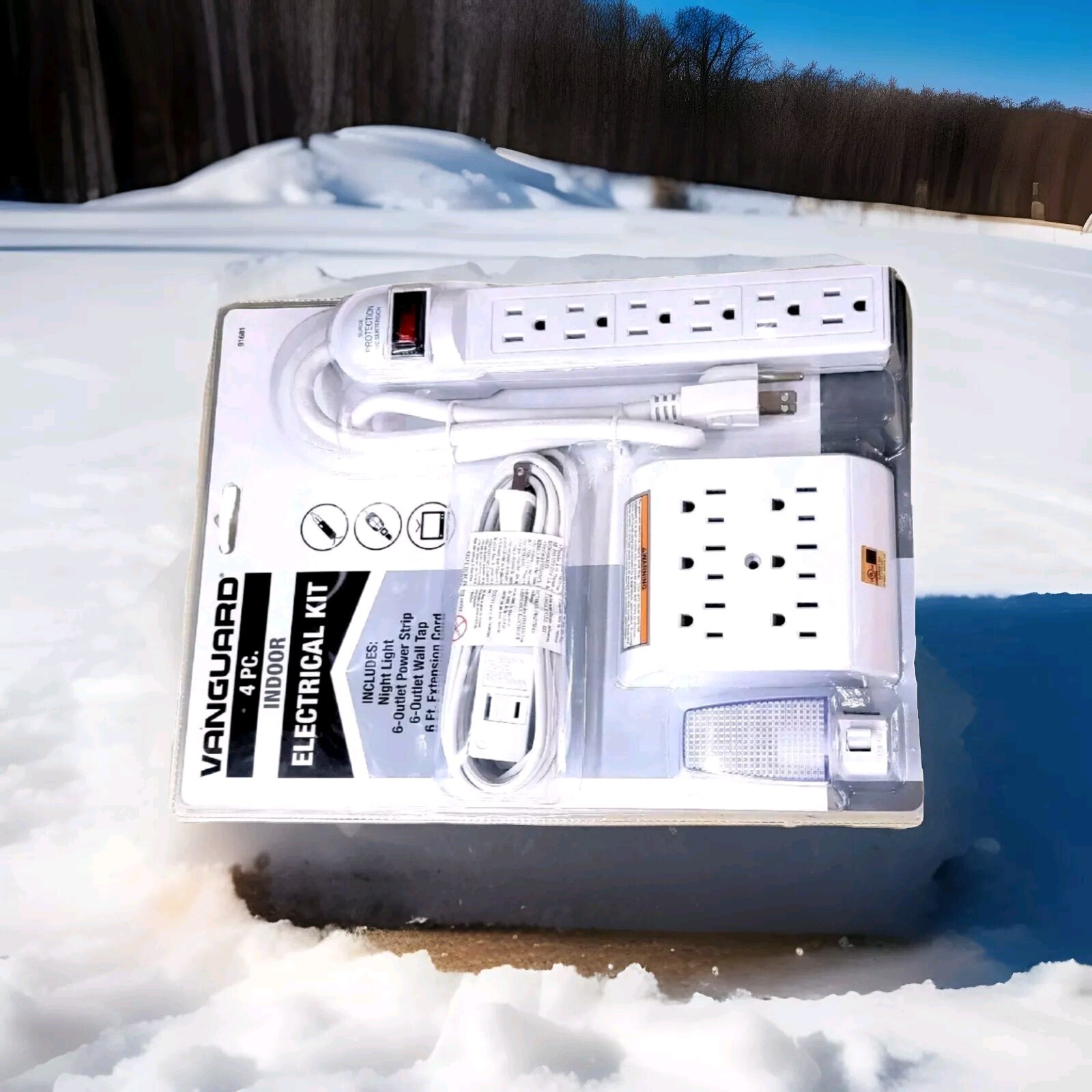 Vanguard 4pc Indoor Power Strip Electrical Kit