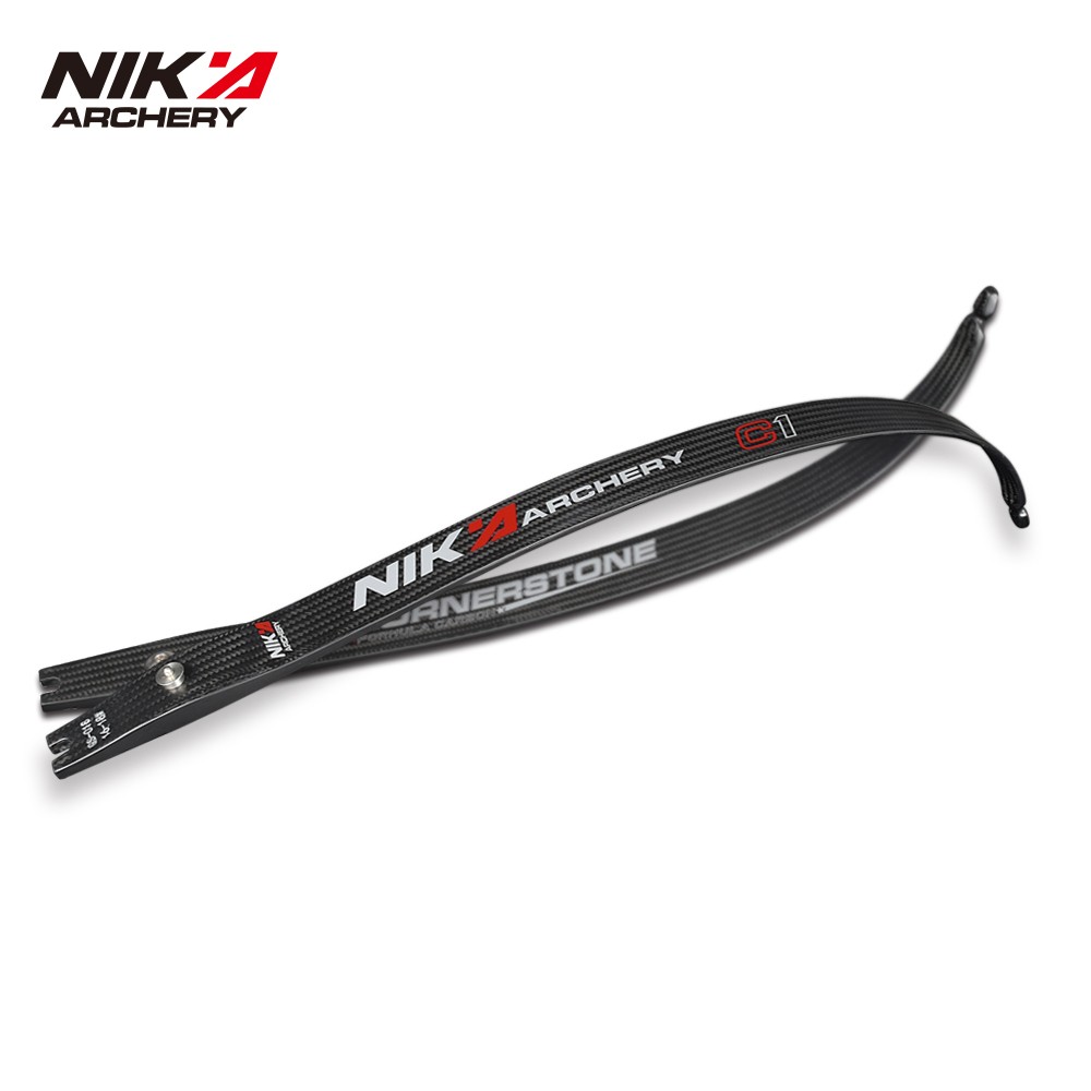 C1 Cornerstone Limbs Carbon Fiber 68" @25H Recurve Bow ILF Limbs NIKA ARCHERY