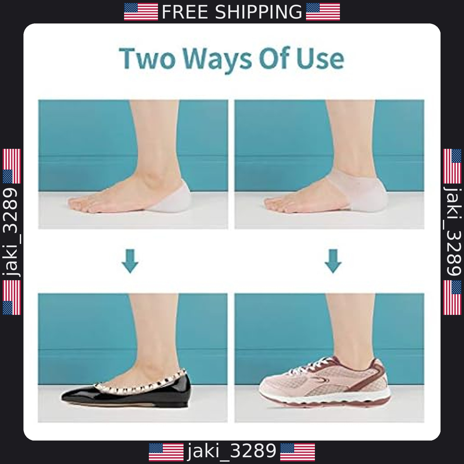 Height Increasing Silicone Heel Insoles - Comfortable Foot Elevators for All