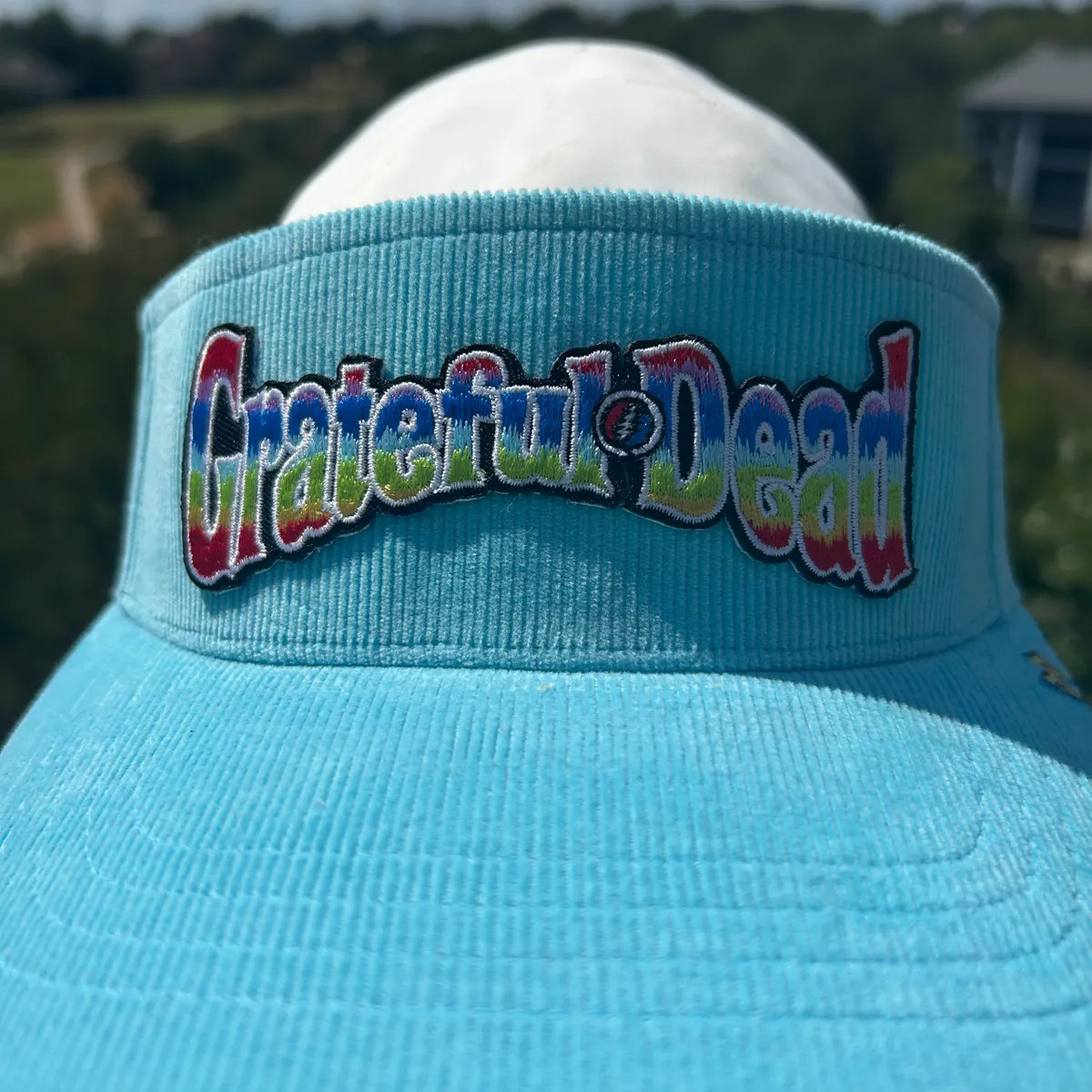Grateful Dead Rainbow Cord Visor - Turqoise
