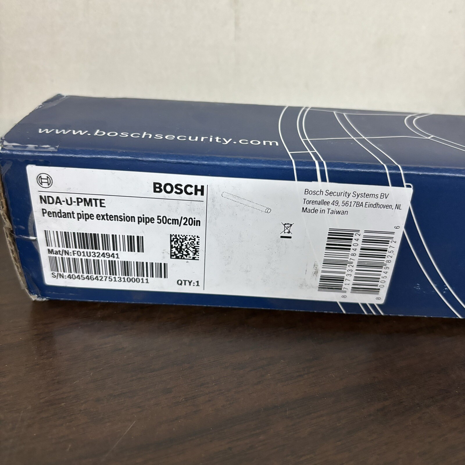 NEW Bosch NDA-U-PMTE Pendant Pipe Extension Pipe 20 Inch