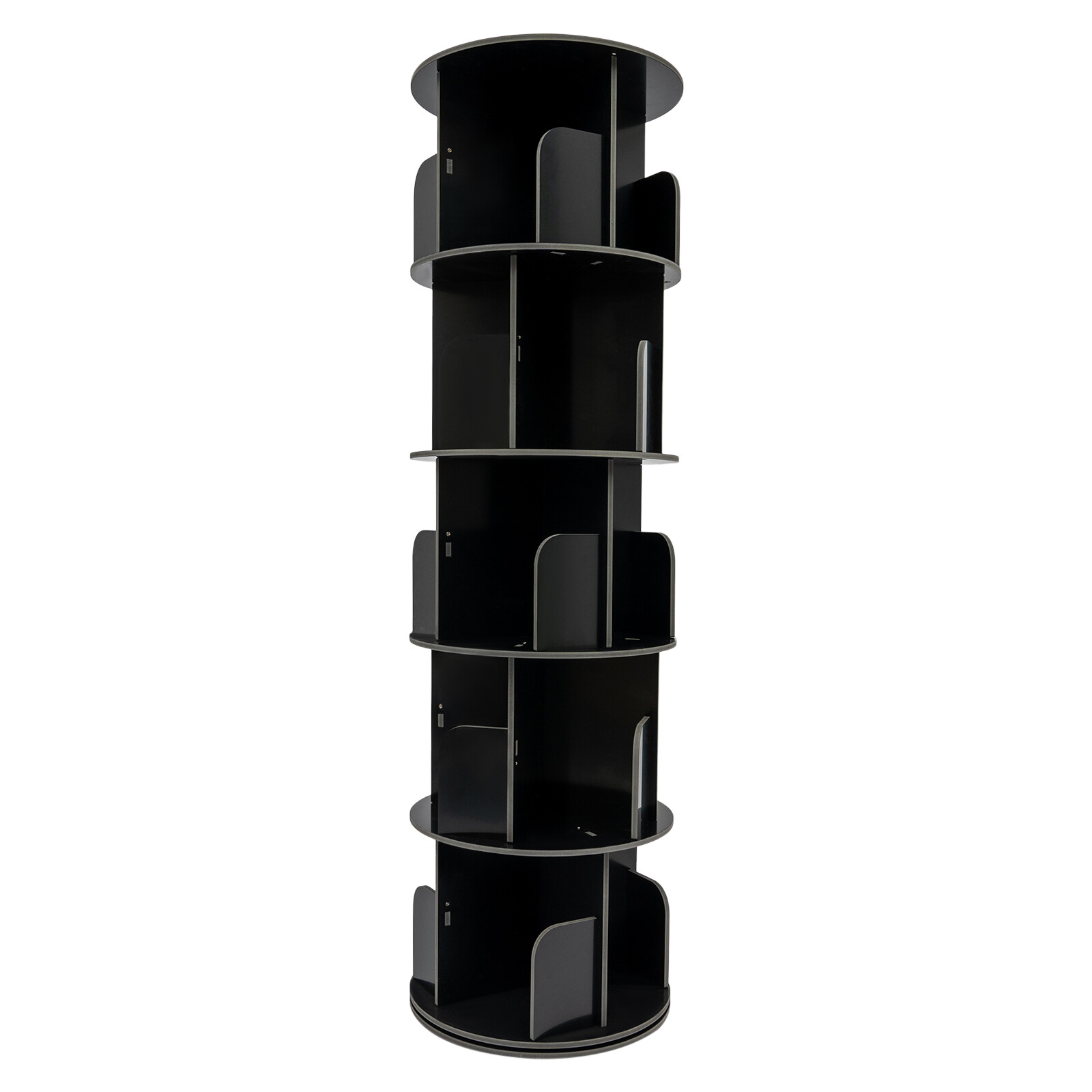 360° Rotating Bookshelf 5-Tier Bookcase Storage Shelf /Freestanding Display Rack
