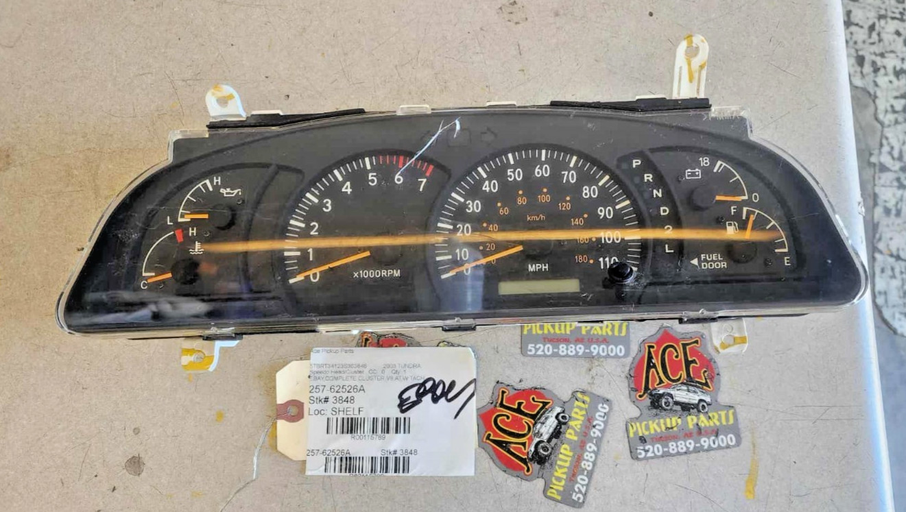 03-04 Toyota Tundra Pickup Truck 4.7L V8 Instrument Gauge Speedometer Cluster