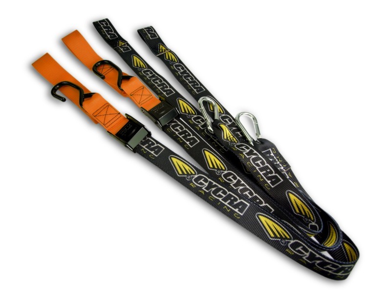 Cycra Tie Down Set - 62in, 1.5in Wide, For 1100-1300 Lb. Tension, Orange