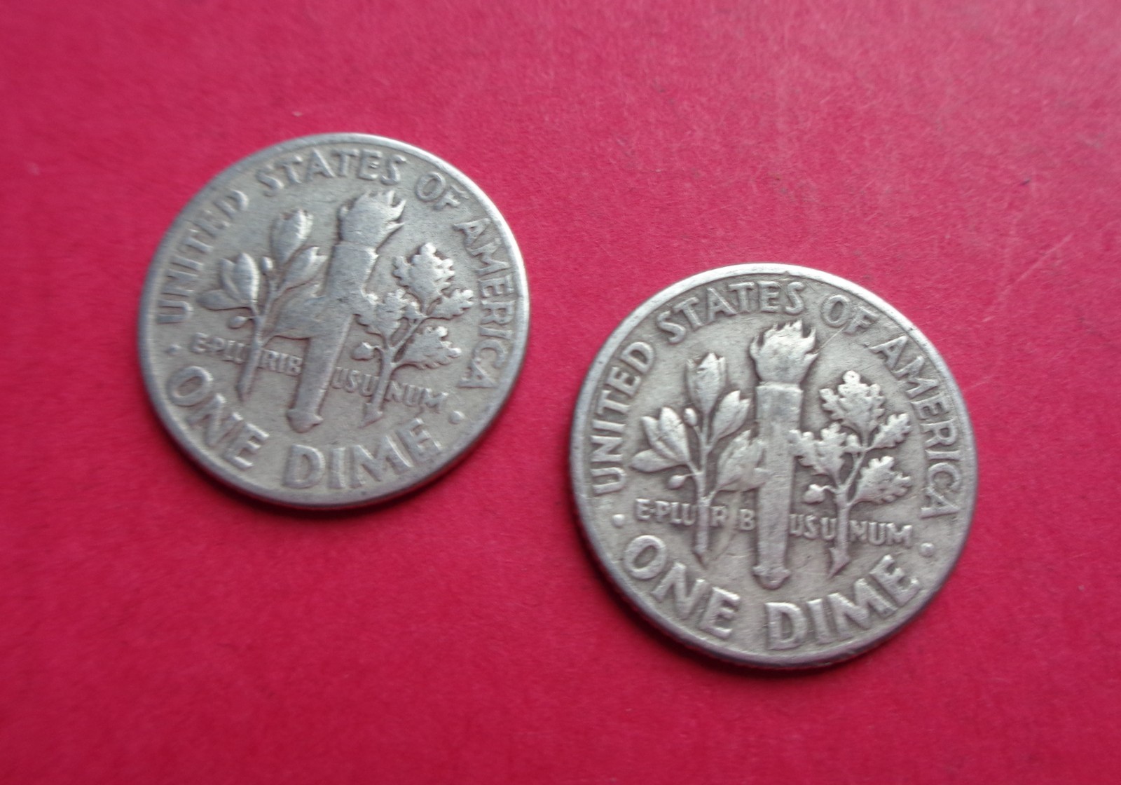 1947 & 1946 LOT OF 2 SILVER ROOSEVELT DIMES/ FIRST TWO YEARS