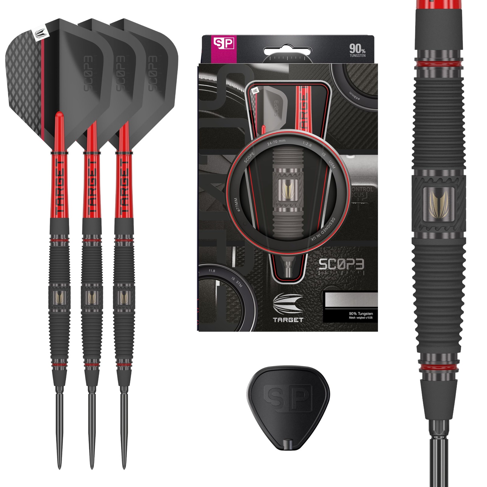 Target Darts Scope Tip Swiss Point Darts 90 Tungsten Dart Set Barrel Tip Dart