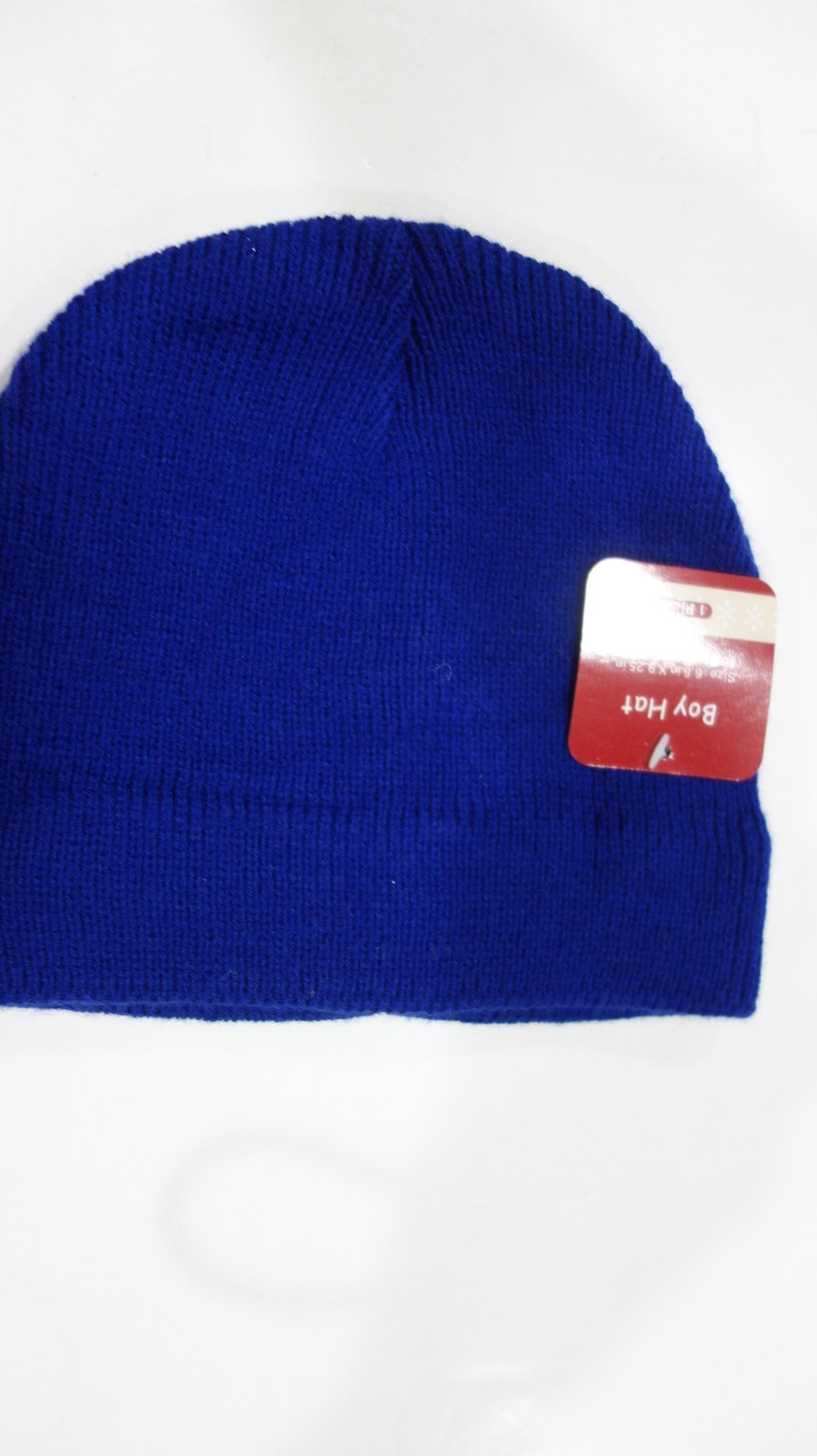 Boy Hat One Piece Size 6.5" X 9.25" Blue Color Beanie New