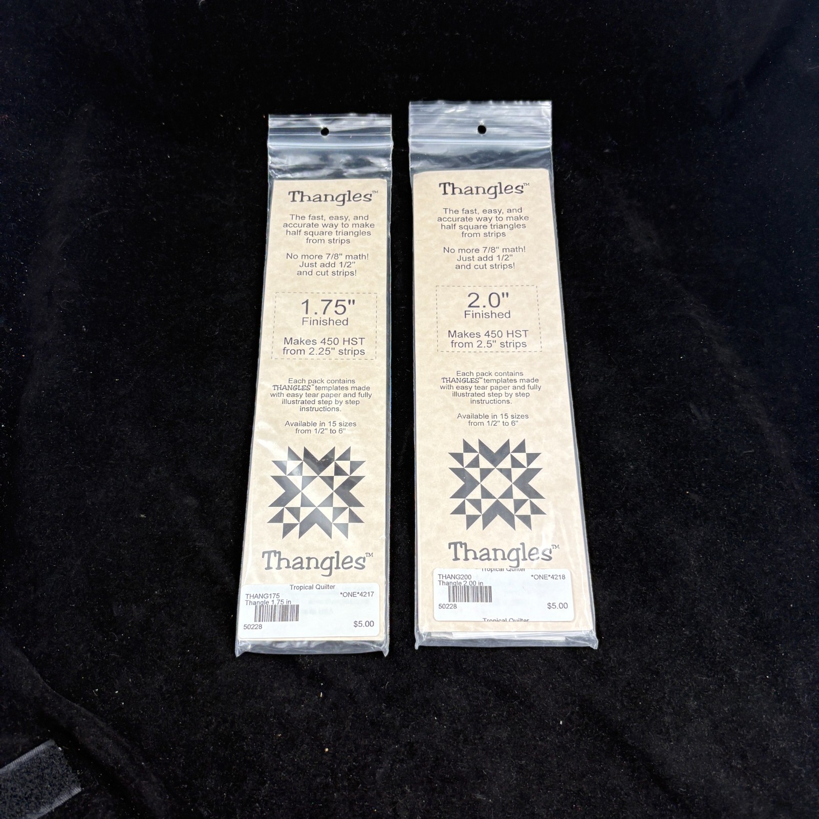 Tangles Quilting Template Triangles 1.75" & 2.0" Strips Quilts
