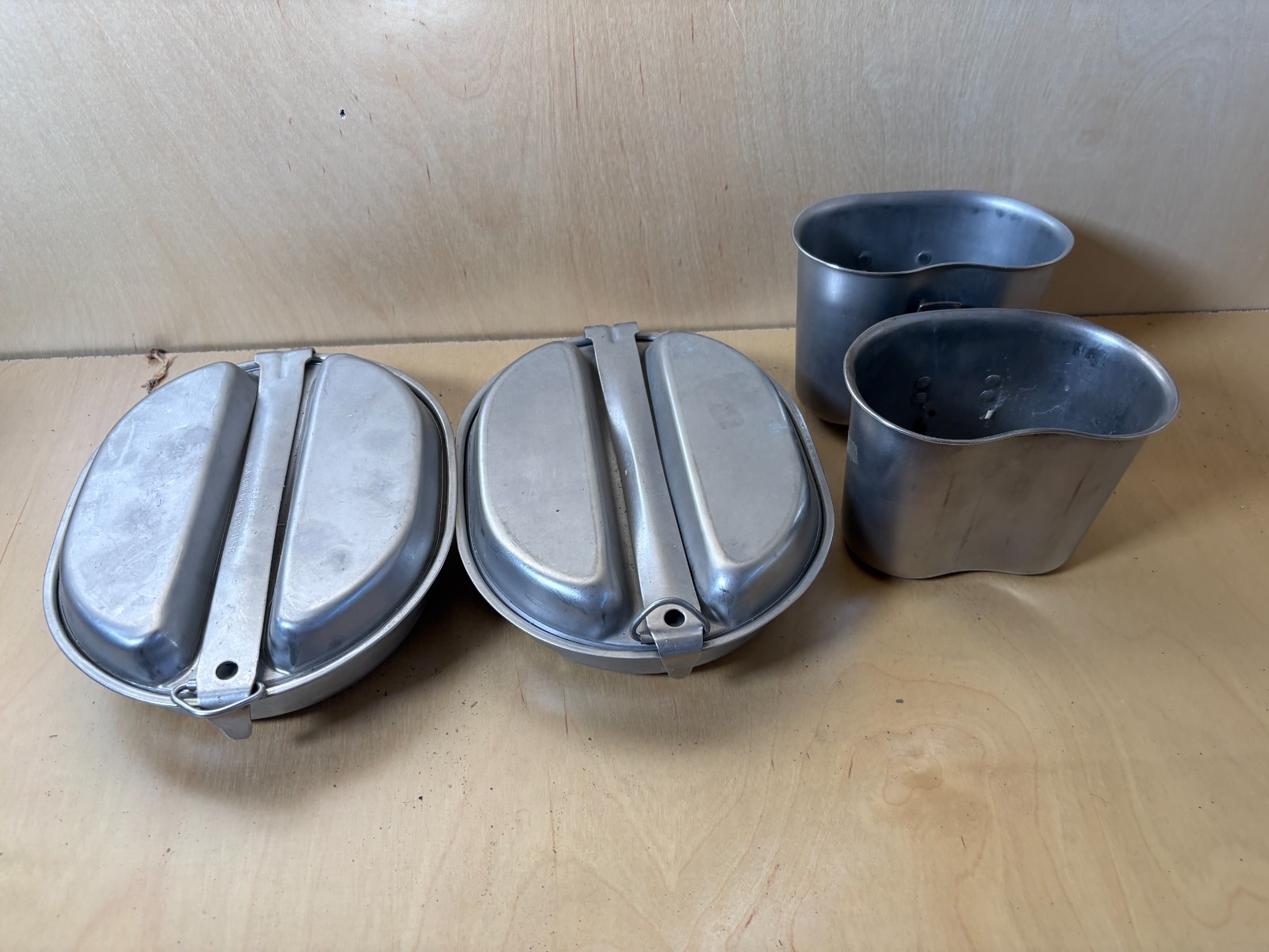 2x Vintage US Military Mess Kits + 2 Canteen Cups Regal 1967 Vietnam Era USGI