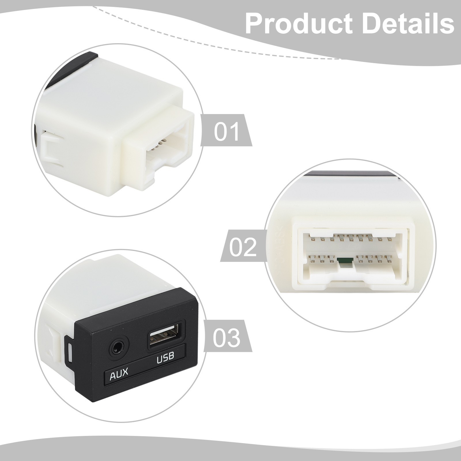 AUX USB Socket 96120-A7000 12V Voltage ABS Material Direct Installation