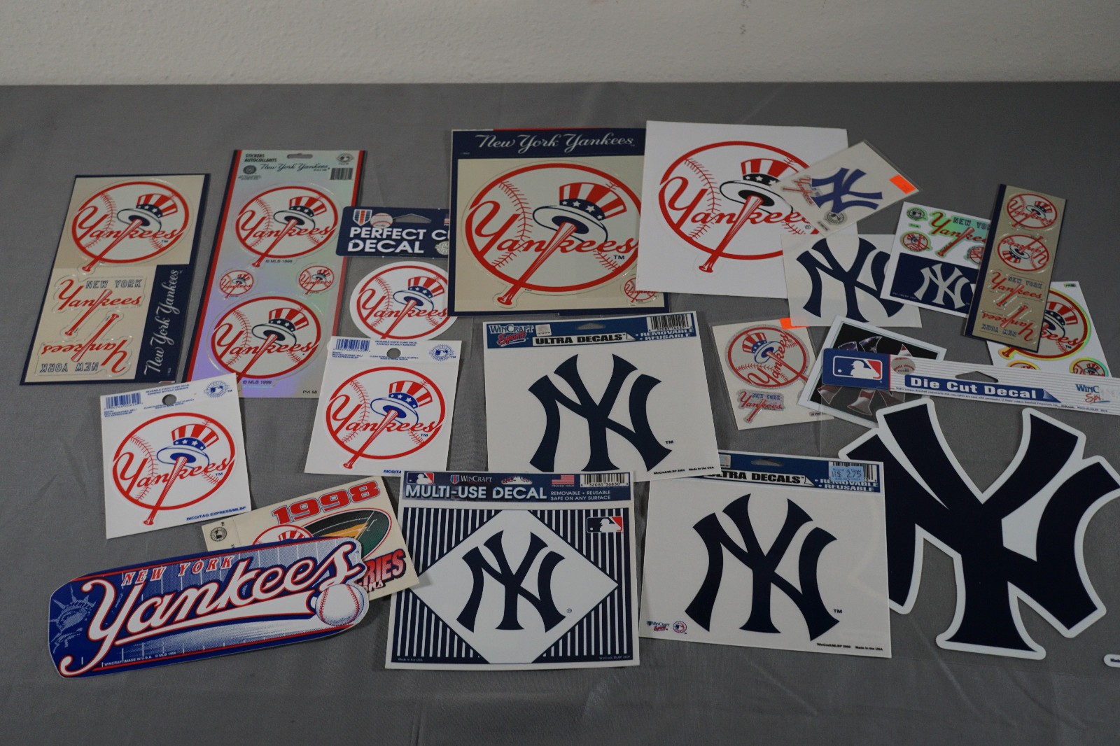 Lot of Vintage MLB New York Yankees Baseball Stickers - NOS
