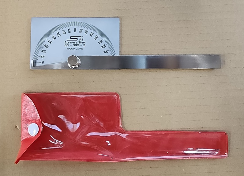 SPI 30-393-3 Rectangular Head Protractor - Made in Japan