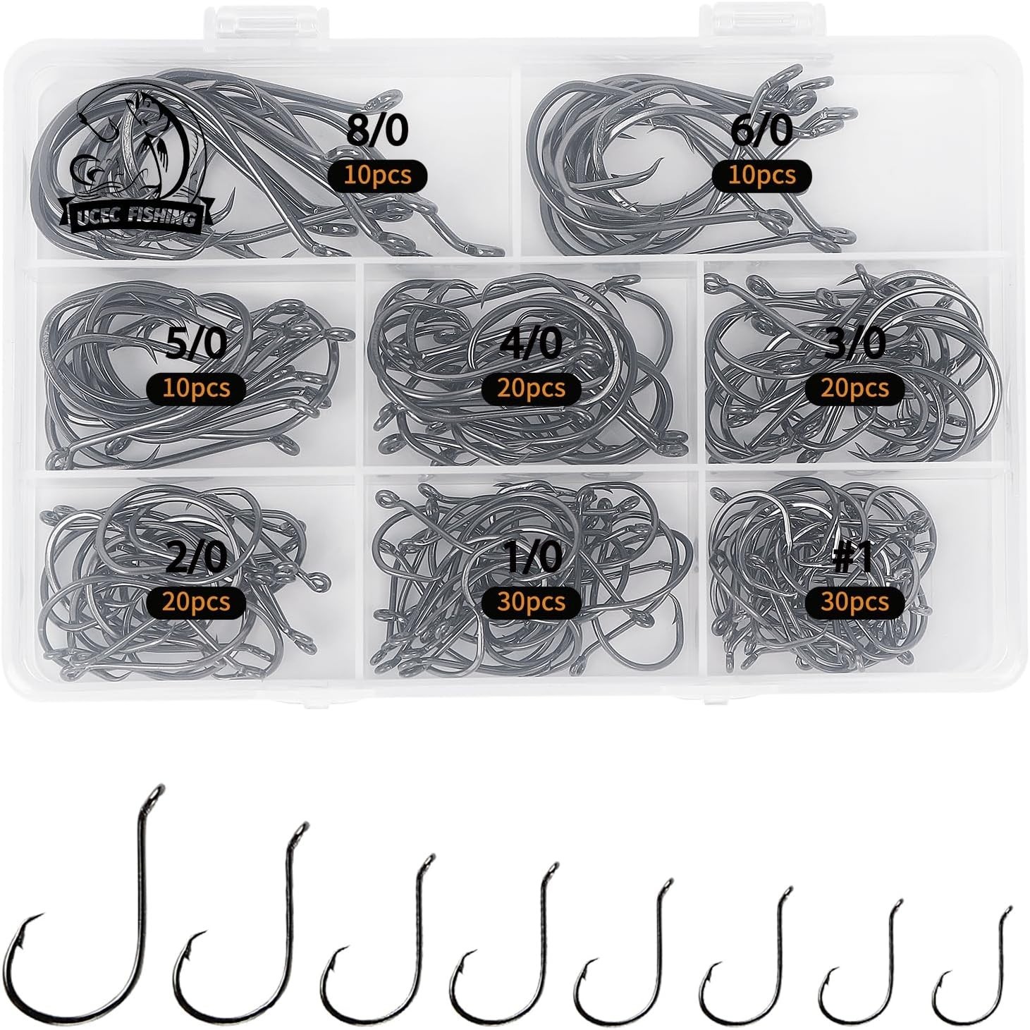 Circle Hooks Fishing Hooks 2X Strong Offset Circle Hooks Saltwater Black High Ca
