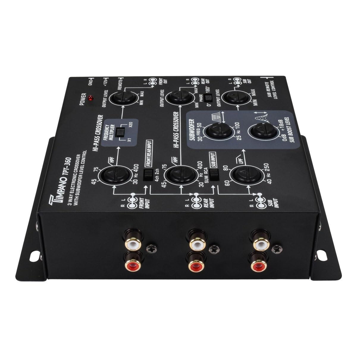 3-Way Electronic Crossover Subwoofer Control//-~
