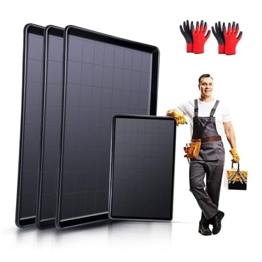 3 Pcs Extra Large Oil Drip Pan for Car - 35.4 x 24 x 1.5 Inches Plastic Auto