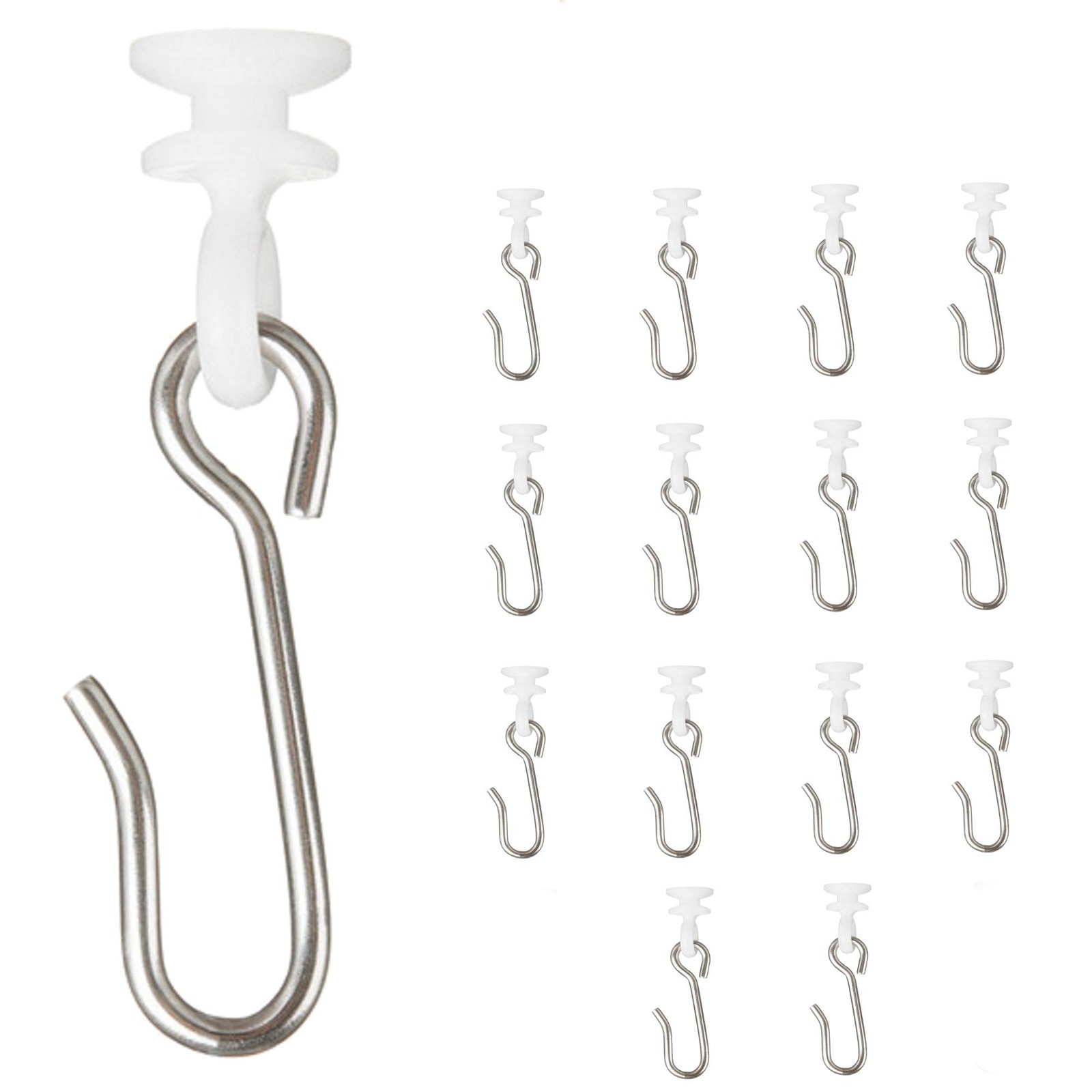 Stainless Steel Button Carrier Hook Compatible With Curtain Tracks Diy Projects