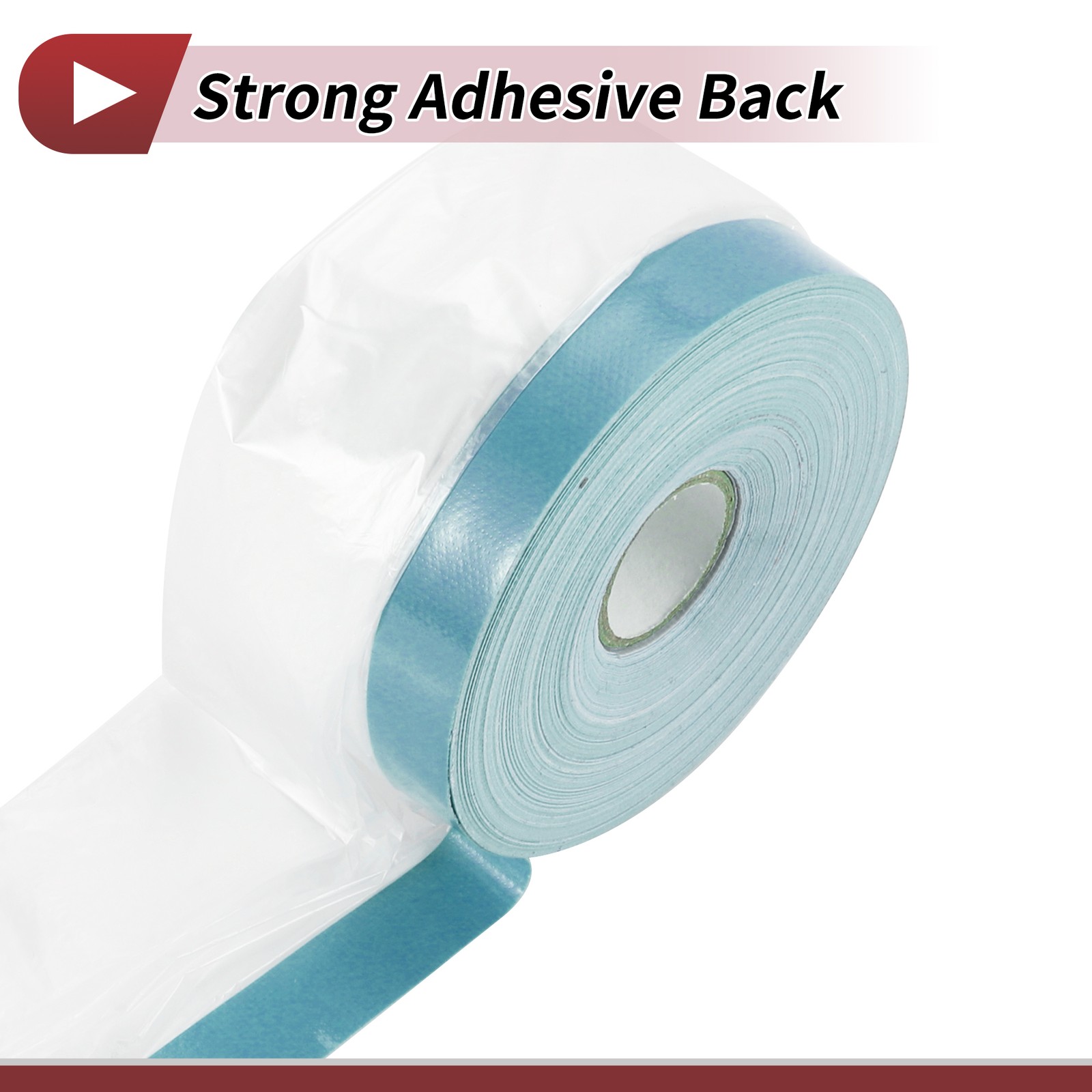 Pre-Taped Masking Film 2500x55cm / 82.05ftx21.65" 1 Pcs Blue White
