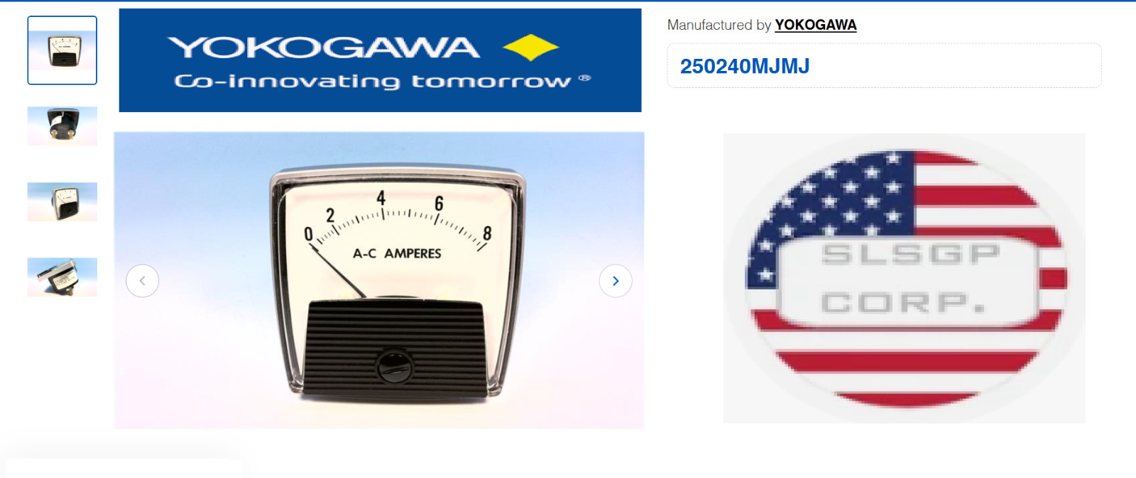 YOKOGAWA 250 240 MJMJ Model 250-2 Panel Meter