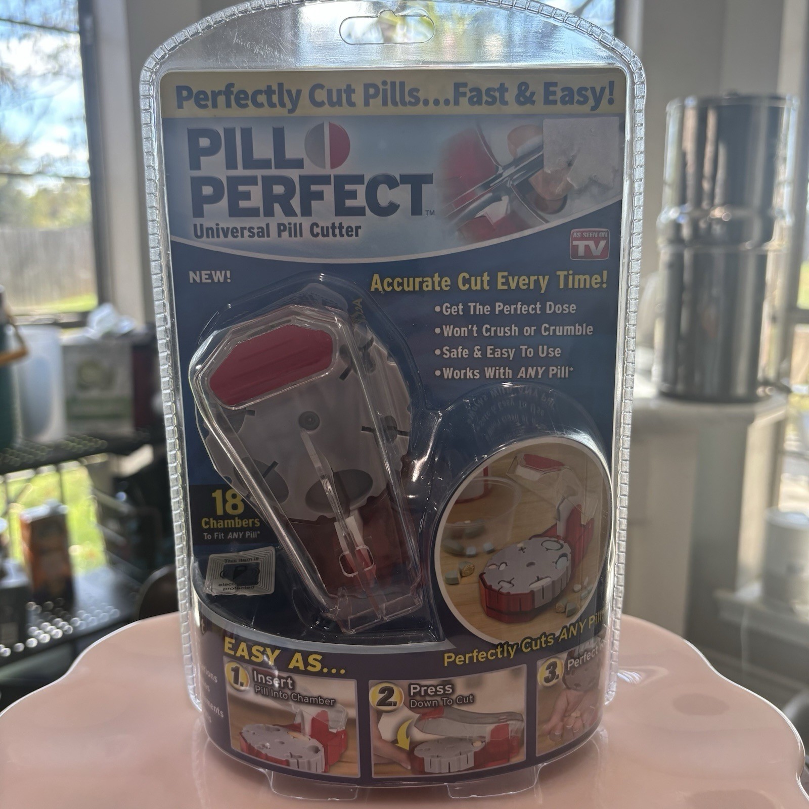 Pill Perfect Universal Cutter - Fits & Splits Any Size Pill Easy - Comfort Grip