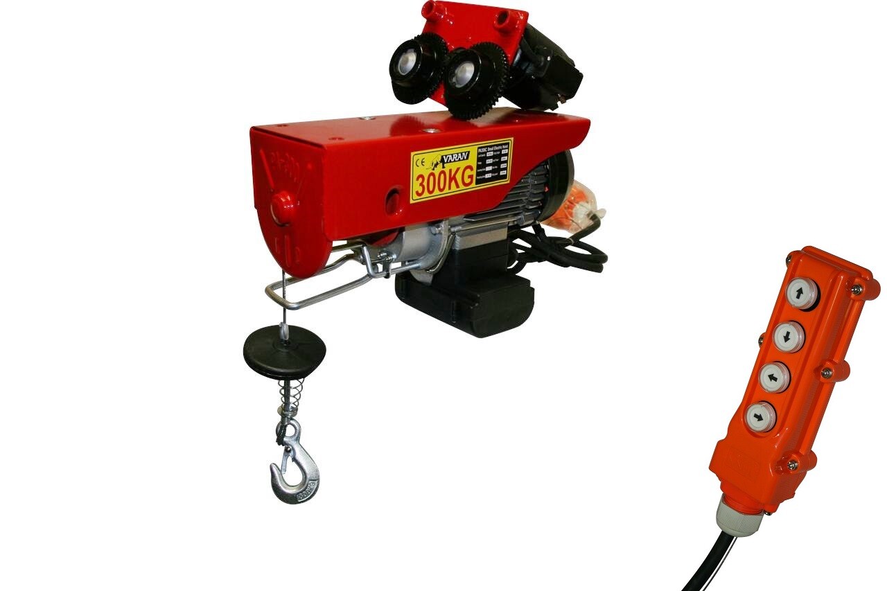 MOBILE ELECTRIC WINCH HOIST ROPE HOIST 150/300KG 600W INC REMOTE