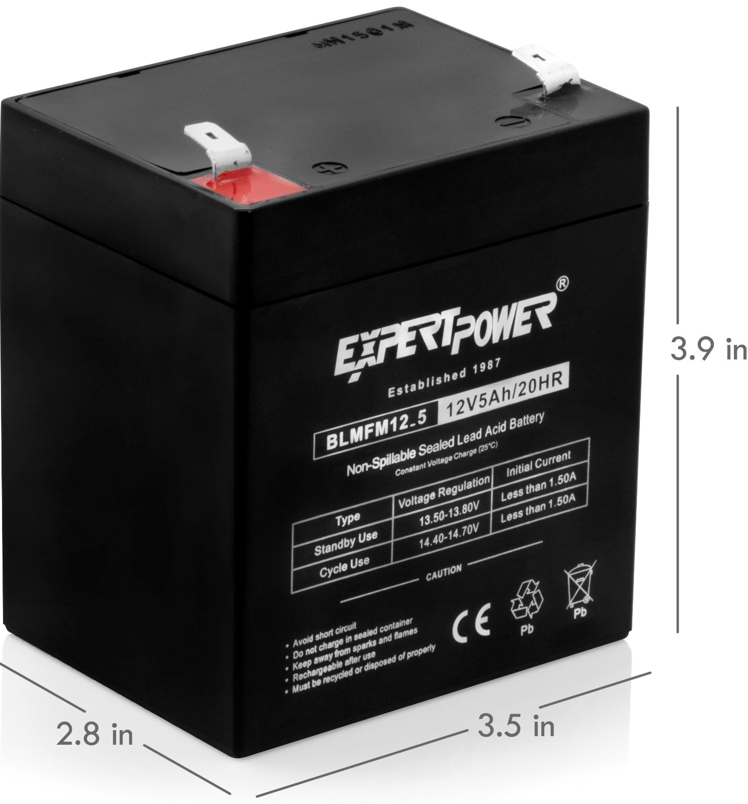 ExpertPower 12V 5AH SLA Battery Replacement for Enduring 6-DW-5