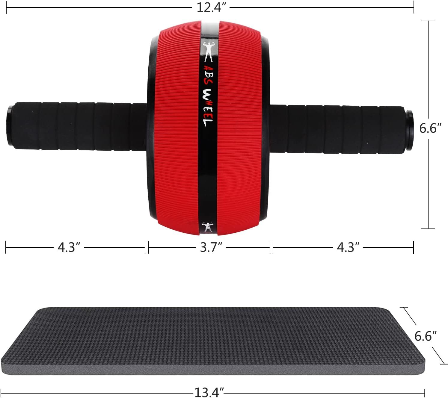 Ultra Wide Ab Wheel With Knee Pads Portable Core Trainer For Abs And Stability