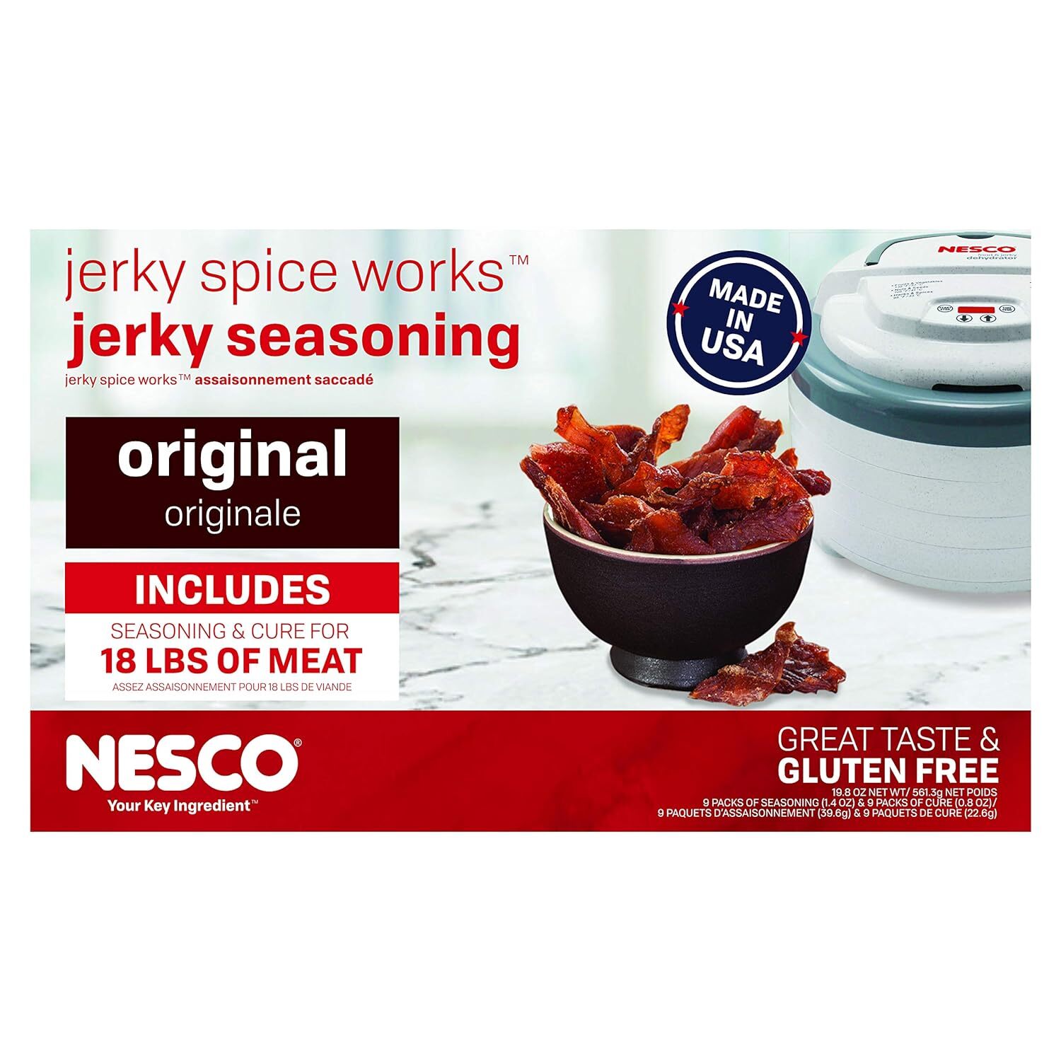 Beef Jerky Seasoning Spice Mix Blends Cure Dehydrator Original Flavor Nesco 18Pk