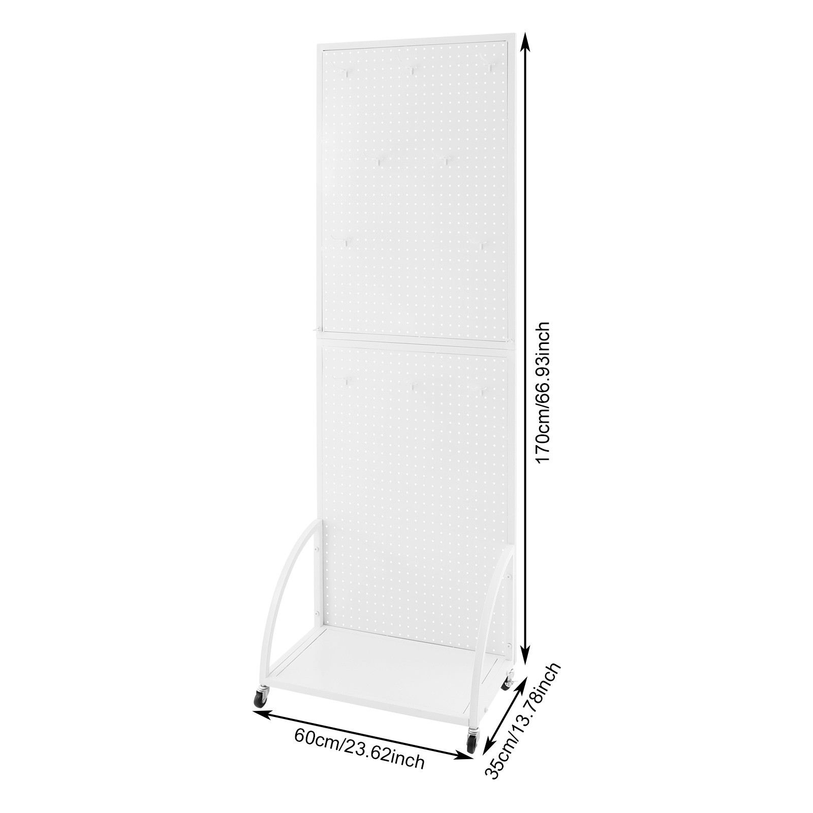 Pegboard Display Stand Retail Display Stand w/ Hooks Craft Fair Display Rack NEW