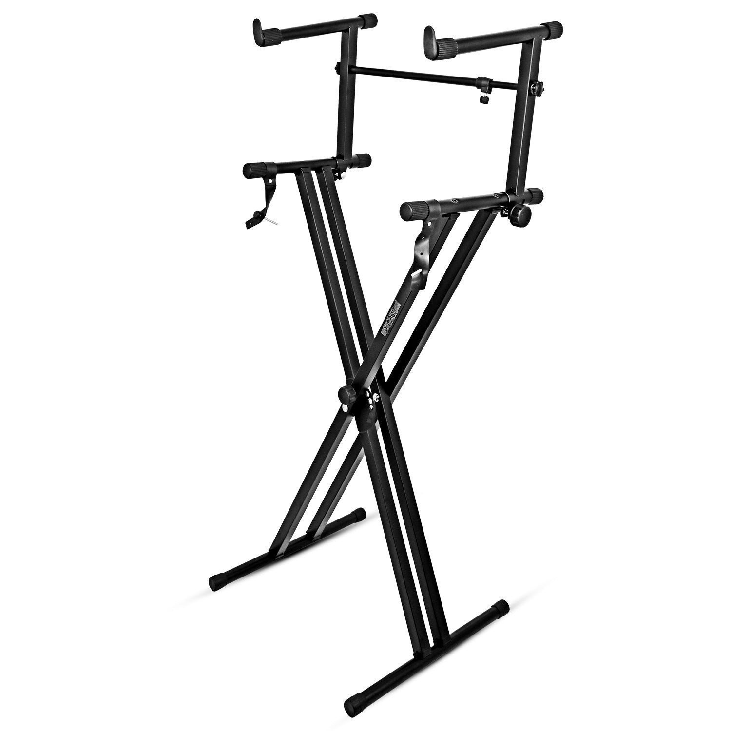 5Core 2Tier Keyboard Stand Double X Style Adjustable Electric Piano Riser Holder