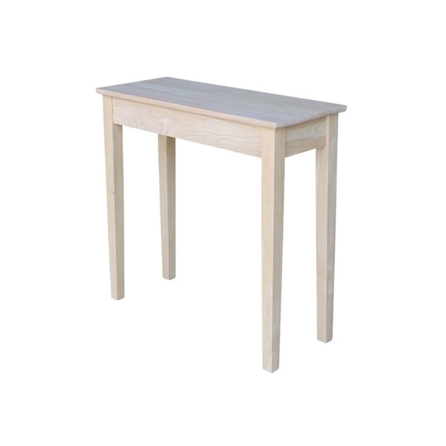 IC International Concepts, Rectangular Hall Table W/Drawer , Solid Real Wood,...