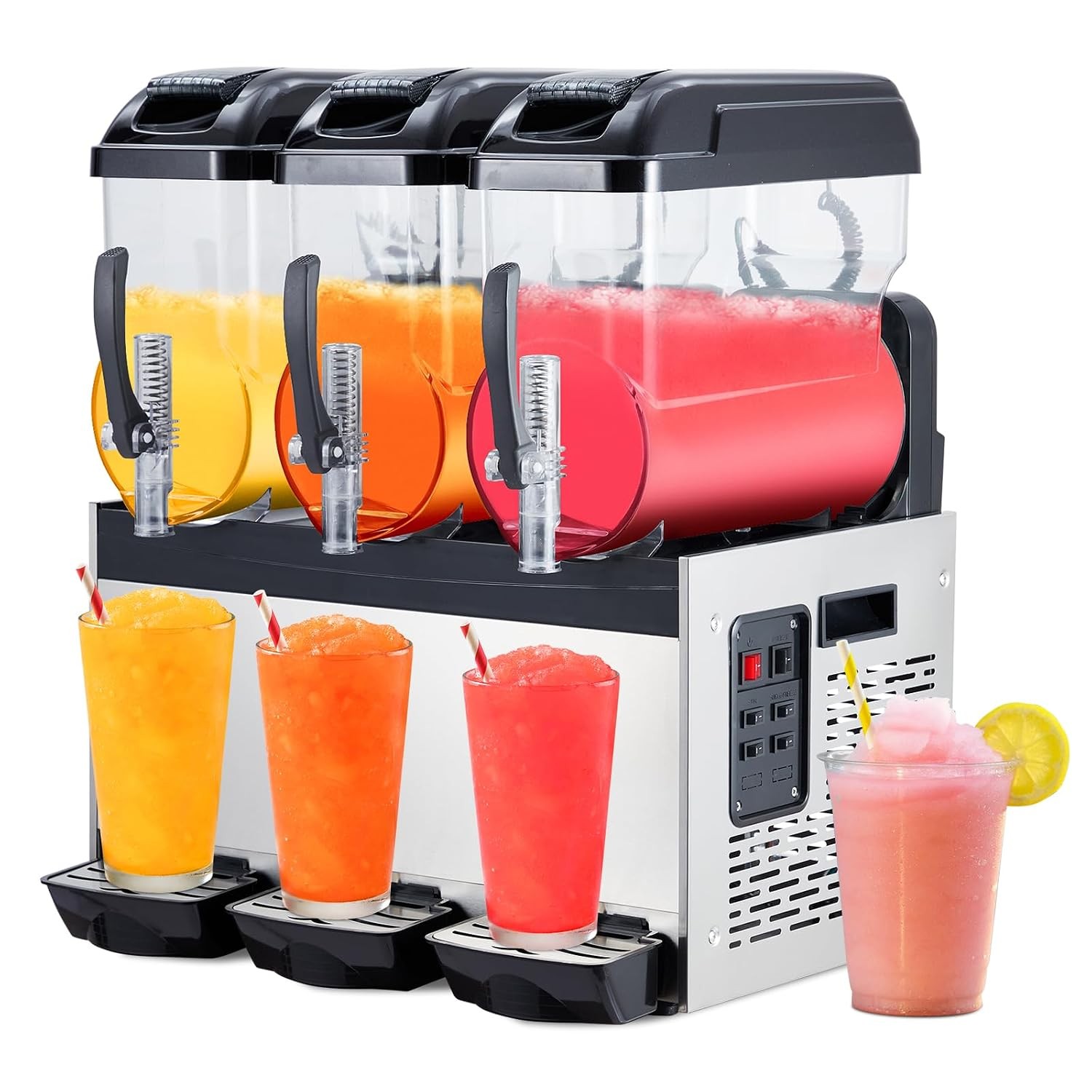 Commercial Slushy Machine 36L 9.6 Gal Frozen Drink Maker Margarita Smoothie 860W