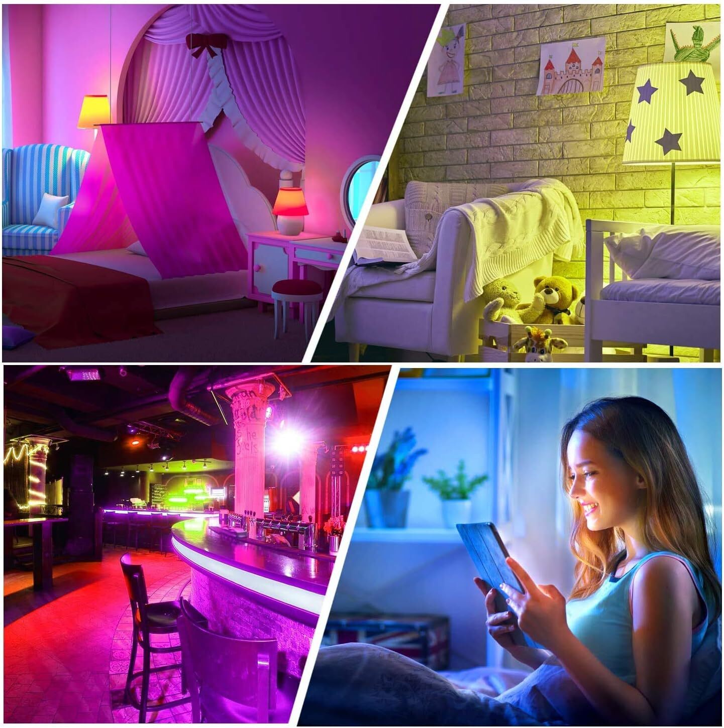 2Pcs E26 RGB RGBW LED Light Bulb Multicolor Changing Magic Lamp w/Remote Control