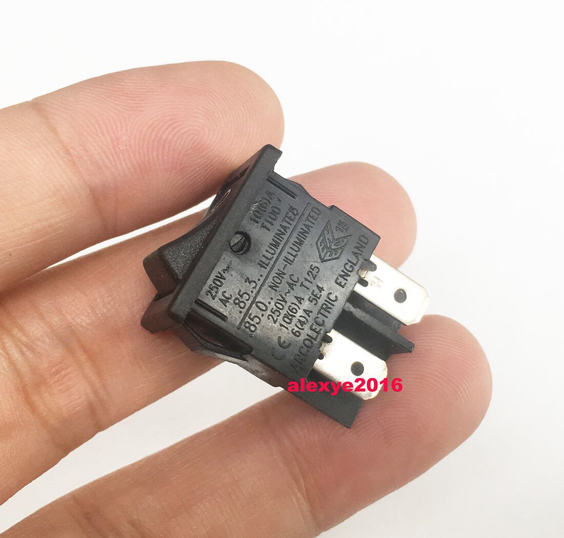 1PCS ARCOLECTRIC ENGLAND 2 Pins .85.3.. .85.0.. 8500VI Rocker Switch 15A 250VAC