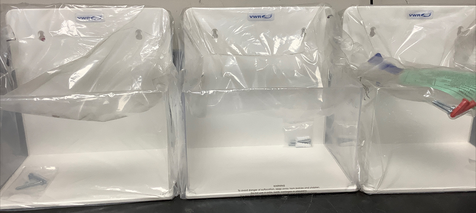 Lot of 3 VWR STANDING Single BIN ORGANIZERS TrippNT 50075