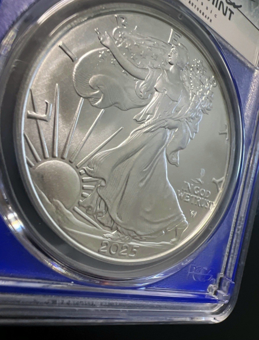 2025-P Silver Eagle with Eagle Privy PCGS MS70 Strike, Signed By Adrian Beltre